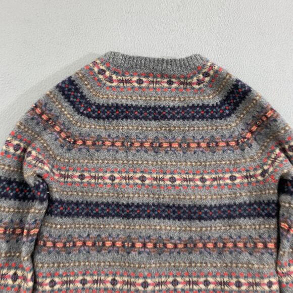 J Crew Sweater Womens Medium Lambs Wool Pullover Aztec Southwestern Winter - Picture 12 of 16